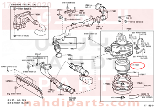 1780156020,ELEMENT SUB-ASSY, ENGINE AIR FILTER,فلتر هواء مكينة