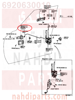 6920630010,HANDLE, REAR DOOR INSIDE, يمين   ,المقبض ، الباب الخلفي بالداخل ، يسار