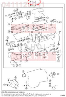 0411120041,GASKET KIT,طقم وجيه