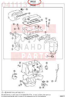 0411131441,GASKET KIT, ENGINE OVERHAUL,طقم وجيه 