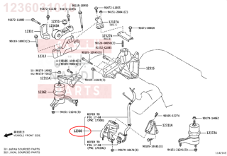 1236031010,INSULATOR ASSY, ENGINE MOUNTING, FRONT,كرسي  المحرك 