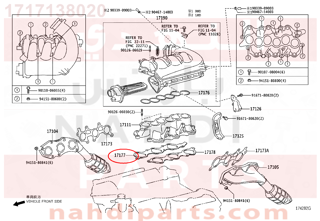 1717138020,GASKET, INTAKE MANIFOLD TO HEAD, NO.1,وجه  