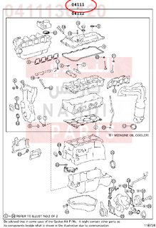 0411136120,GASKET KIT, ENGINE OVERHAUL,طقم وجيه 