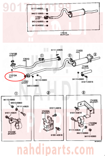 9017010199,NUT, EXHAUST PIPE SET STUD BOLT,مسمار 