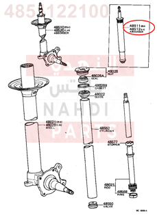 4851122100,ABSORBER, SHOCK FRONT, RH(FOR CARTRIDGE TYPE),مساعد 