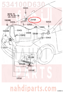 534100D630,HINGE ASSY, HOOD, RH,مفصلة كبوت يمين