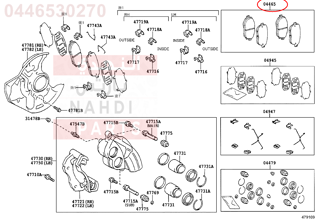 0446530270,PAD KIT, DISC BRAKE, FRONT,قماش فرامل أمامي