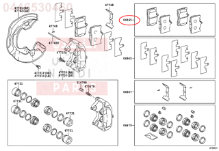 0446530460,PAD KIT, DISC BRAKE, FRONT,قماش فرامل أمامي