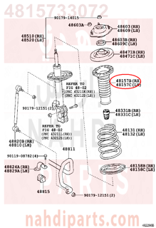 4815733072,INSULATOR, FRONT COIL SPRING, UPPER RH,ربله مساعد أمامي - جلده غبار - جلده حمايه المساعد الامامي