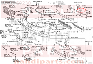 5202160230,REINFORCEMENT SUB-ASSY, FRONT BUMPER,دعامه صدام أمامي - جسر صدام