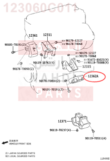 123060C011,INSULATOR, ENGINE MOUNTING, FRONT LH,كرسي  المحرك 