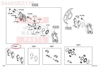 04465BZ170,BRAKE PADS,قماش فرامل أمامي