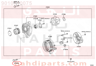 9010510075,BOLT, NO.1(FOR ALTERNATOR),مسمار 