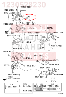 1230528230,INSULATOR SUB-ASSY, ENGINE MOUNTING, RH,كرسي مكينة علوي