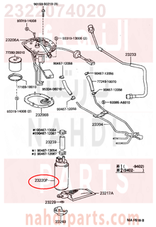 2322074020,PUMP ASSY, FUEL,طرمبة بنزين 