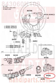 843060K100,CABLE SUB-ASSY, SPIRAL,شريحة دركسون 