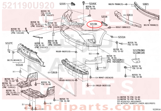 521190U920,FRONT BUMPER COVER,جلدة صدام أمامي