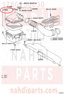 1780150030,ELEMENT SUB-ASSY, ENGINE AIR FILTER,فلتر هواء مكينة