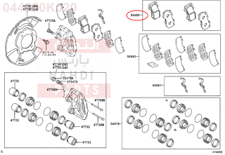 044650K020,BRAKE PADS,قماش فرامل أمامي