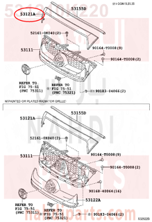 531210K220,MOULDING, RADIATOR GRILLE,نيكل شبكل 