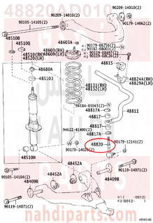 48820AD010,LINK ASSY, FR,مسمار توازن