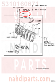 5310160671,GRILLE, RADIATOR,شبك 