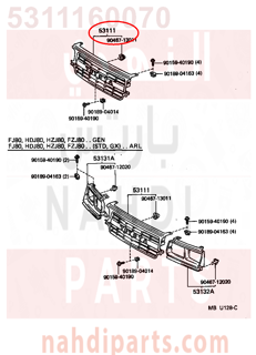 5311160070,GRILLE, RADIATOR,شبك 