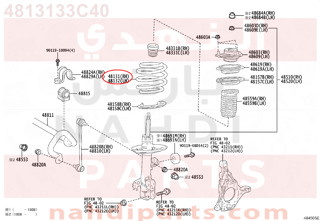 4813133C40,SPRING, FRONT COIL, RH,سستة 