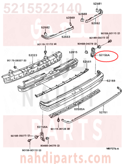 5215522140,SUPPORT, REAR BUMPER SIDE, RH,دعامة 