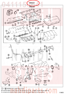 0411150541,GASKET KIT,طقم وجيه