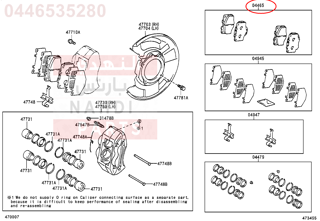 0446535280,BRAKE PADS,قماش فرامل أمامي