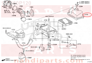 177350P120,CAP, AIR CLEANER,غطاء 