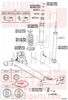 421100D422,BEAM ASSY, REAR AXLE,بطيخة الدفرنس الكرونا بنيون 