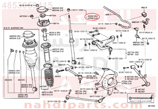 4853059415,ABSORBER ASSY, SHOCK, REAR RH,مساعد خلفى يمين 