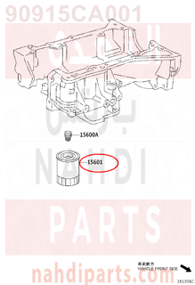 90915CA001,FILTER SUB-ASSY, OIL,فلتر زيت المكينة - حديد