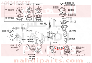 4813152070,SPRING, FRONT COIL, RH,سستة 