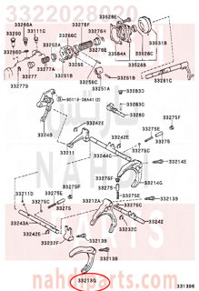 3322028020,FORK, GEAR SHIFT, NO.2,شوكة تعشيق  جير رقم 2