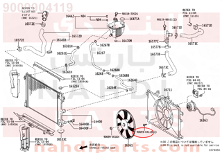 9009904119,BOLT(FOR COOLING FAN MOTOR),مسمار ماتور التبريد 