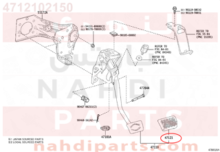 4712102150,PAD, BRAKE PEDAL, دواسة الفرامل