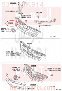 531110K914,GRILLE, RADIATOR,شبك 