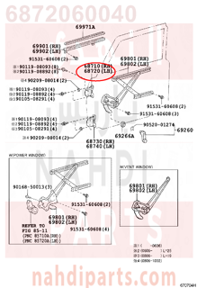 6872060040,HINGE ASSY, FR DOOR,,مفصلة باب