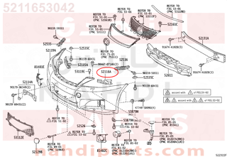 5211653042,SUPPORT, FRONT BUMPER SIDE, LH,قاعدة صدام امامي يسار