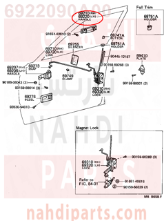 6922090A00,HANDLE ASSY, FRONT DOOR OUTSIDE, LH,HANDLE   جبهة الباب الخارجي، LH