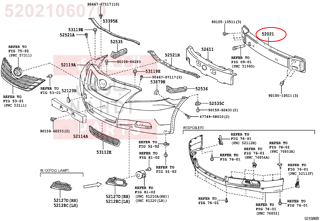 5202106070,REINFORCEMENT SUB-ASSY, FRONT BUMPER,دعامه صدام أمامي - جسر صدام