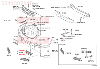 5311307010,GRILLE, RADIATOR, LOWER NO.2,شبك 