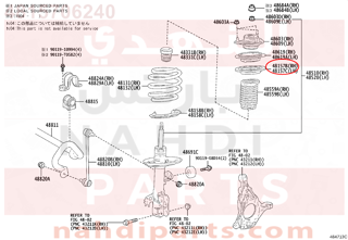 4815706240,INSULATOR, FRONT COIL SPRING, UPPER RH,ربله مساعد أمامي - جلده غبار - جلده حمايه المساعد الامامي