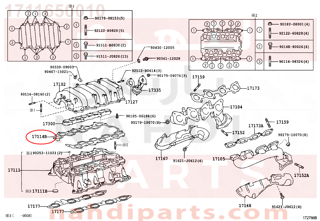 1711650010,GASKET, INTAKE FLANGE,وجه  