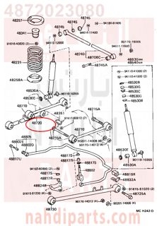 4872023080,ARM ASSY, LOWER CONTROL, RH,ذراع  