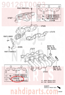 90126T0003,BOLT, STUD(FOR INTAKE MANIFOLD TO CYLINDER HEAD),مسمار 