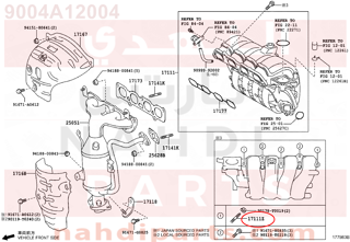 9004A12004,BOLT, STUD(FOR INTAKE MANIFOLD TO CYLINDER HEAD),مسمار 